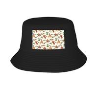 OAZCVBNN Cappello da pescatore da cowboy con stampa cavallo pratico ed elegante cappello da pescatore leggero traspirante nero