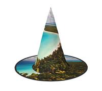 OAZCVBNN Cappello da strega unisex con stampa dell'isola di Cuba, per carnevale, cosplay, cappello pieghevole e feste a tema