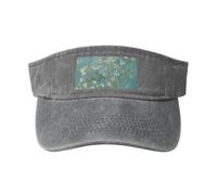 OAZCVBNN Cappello vintage con stampa di fiori di mandorlo e fibbia regolabile, stile classico, casual, sportivo, grigio, Taglia unica