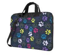OAZCVBNN Carino Cane Zampa Stampa Versatile Laptop Bag Elegante Laptop Case Con Messenger Spalla Valigetta Opzioni, Nero , 15.6 inch