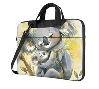 OAZCVBNN Carino Koala Mom Stampa Versatile Laptop Bag Elegante Laptop Caso Con Messenger Spalla Cartella Opzioni, Nero , 13 inch