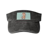 OAZCVBNN Cartoon Carino Lontra Stampa Lavato Unico Cappello Vintage Fibbia Regolabile Classico Moda Casual Sport Caps, Nero , Taglia unica