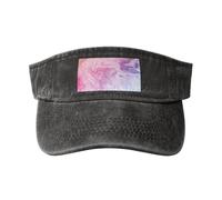OAZCVBNN Colorful marmo pastello rosa blu viola stampa lavato unico cappello vintage fibbia regolabile classico moda casual sport Caps, Nero , Taglia unica