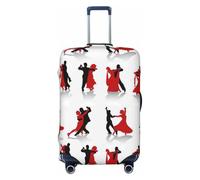 OAZCVBNN Copertura per valigie da viaggio con stampa di danza da sala da ballo con design elastico antigraffio, Nero , M