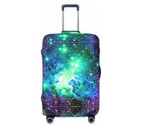OAZCVBNN Copertura per valigie da viaggio, con stampa galassia, con elastico antigraffio, Nero , M