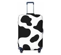 OAZCVBNN Copertura unica per valigie da viaggio, con stampa a macchie di mucca, con design elastico antigraffio, Nero , S