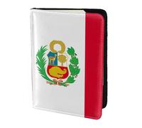 OAZCVBNN Custodia a portafoglio con bandiera del Perù per uomini e donne per viaggi d'affari e tempo libero