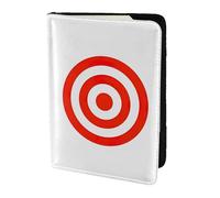 OAZCVBNN Custodia a portafoglio per passaporto con stampa bersaglio per uomini e donne, per viaggi di lavoro e tempo libero