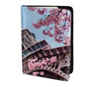 OAZCVBNN Custodia a portafoglio per passaporto con stampa di Parigi con Torre Eiffel, per uomini e donne, per viaggi di lavoro e tempo libero