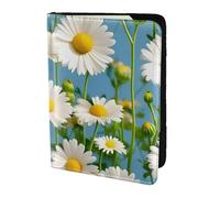 OAZCVBNN Custodia a portafoglio per passaporto con stampa di piccoli fiori bianchi per uomini e donne, per viaggi di lavoro e tempo libero