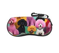 OAZCVBNN Custodia morbida per occhiali da sole con stampa di barboncini e cani, leggera, flessibile, accessorio elegante da viaggio