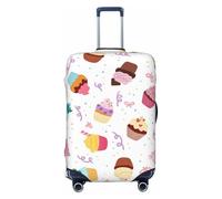 OAZCVBNN Delicious Cupcakes Print Unico Valigia Copre Viaggio Bagagli Copertura con Elastico Anti Graffio Design, Nero , L
