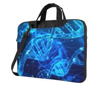 OAZCVBNN Dna Catena Foto Stampa Versatile Borsa Per Computer Portatile Elegante Custodia Per Computer Portatile Con Opzioni Cartella A Tracolla Messenger, Nero , 14 inch
