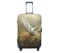 OAZCVBNN Erba e Dove Stampa Lavabile Valigia Universale Elastico Bagagli Protector Viaggio Manica Accessorio, Nero , S, Bagaglio a mano