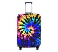 OAZCVBNN Exotic Tribe Tie Dye Style Print Unico Valigie Copertura per bagagli da viaggio con design elastico antigraffio, Nero , L