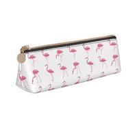 OAZCVBNN Fenicotteri rosa su bianco stampato astuccio in pelle elegante borsa scuola viaggio trucco organizzazione leggera