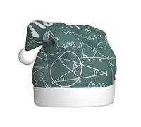 OAZCVBNN Formule Forme Teoria Lezione di Matematica Parola Stampa Cappello di Natale Festivo Adulto Santa Cap Trim Capodanno Festa Vacanze Stagionale Decor