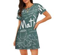 OAZCVBNN Formule Forme Teoria Lezione di Matematica Stampa Parola Delicato sulla Pelle Pigiama Morbido Elasticizzato Passeggiate Piacevole Shopping Viaggi, Nero , L