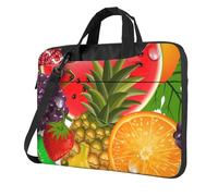 OAZCVBNN Frutta fresca stampa ananas versatile borsa per laptop elegante custodia per laptop con opzioni di cartella a tracolla messenger, Nero , 13 inch