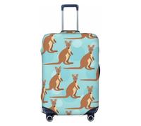 OAZCVBNN Funny for Kangaroo Zoo Print Unico Valigie Coperture da Viaggio Copertura Dei Bagagli con Elastico Anti Graffio Design, Nero , S