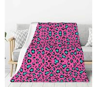 OAZCVBNN Graziosa coperta con stampa leopardata per tutto l'anno, coperta per divano, biancheria da letto, idea regalo, super morbida al tatto