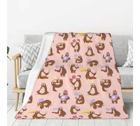 OAZCVBNN Graziosa coperta versatile con bradipo per tutto l'anno, per divano, biancheria da letto, idea regalo, super morbida al tatto