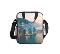 OAZCVBNN Hong Kong - Borsa per il pranzo con stampa di Hong Kong, per la conservazione degli alimenti, per scuola, ufficio, viaggi, picnic