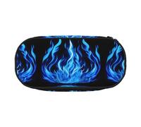 OAZCVBNN Indigo Flame Print Print Leggero Convenienza Matita Sacchetto Scuola Studenti Penna Caso Trucco Viaggio Ragazzo Ragazza, Nero , Taglia unica, Organizer per borse