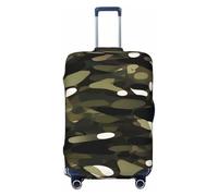 OAZCVBNN La valigia unica della stampa astratta del camuffamento copre la copertura dei bagagli di viaggio con il disegno elastico anti, Nero , L