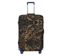OAZCVBNN La valigia unica della stampa del marmo dell'oro copre la copertura dei bagagli di viaggio con progettazione elastica anti graffio, Nero , M