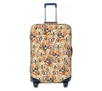 OAZCVBNN Labrador Retriever Cani Stampa Lavabile Valigia Universale Elastico Bagagli Protector Viaggio Manica Accessorio, Nero , S, Bagaglio a mano
