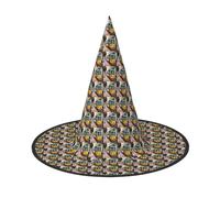 OAZCVBNN Lisbon Tram Pattern Print Festive Carnival Party Hat For Adults Season Cosplay Costume Celebration Headwear