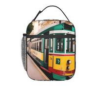 OAZCVBNN Lisbon Tram Pattern Print Pratica Borsa termica per il pranzo riutilizzabile Tote Lavoro Picnic Casual Attività all'aperto