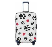 OAZCVBNN Love Cat Paw Heart Puppy Foot Print Unico Copertura per valigia da viaggio con design elastico antigraffio, Nero , XL