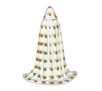 OAZCVBNN Mantello con cappuccio con stampa di api dei cartoni animati, mantello per cosplay, festival stagionali, abbigliamento da mago eventi