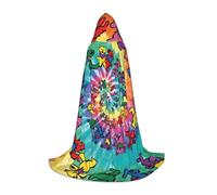 OAZCVBNN Mantello con cappuccio per feste di Halloween e Carnevale con stampa di orsi del Ringraziamento che balla, per uomini, donne, adolescenti e bambini