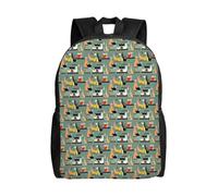 OAZCVBNN Mid-Century - Zaino unisex con stampa di gatti, stile moderno, per viaggi quotidiani, grande capacità