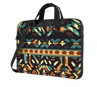 OAZCVBNN Modelli Nativi Americani Stampa Versatile Borsa Per Computer Portatile Elegante Cassa Del Computer Portatile Con Le Opzioni Della Cartella Della Spalla Messenger, Nero , 13 inch
