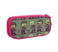OAZCVBNN Molte stampe zombie matita caso stoccaggio trucco gomme penne studenti scuola ufficio multi-scene uso, rosa, taglia unica, Set di zaini per la scuola