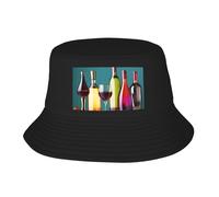 OAZCVBNN Occhiali da cocktail e vino senza bottiglia, pratico ed elegante, cappello da pescatore per adulti, leggero, traspirante, cappello da pescatore