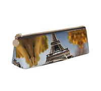 OAZCVBNN Paesaggio urbano Paris Tour Eiffel Francia stampato astuccio in pelle elegante borsa scuola viaggio trucco organizzazione luce