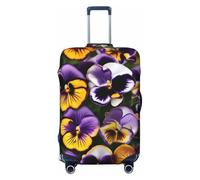 OAZCVBNN Pansy Perfection Print Unico Valigie Copre Viaggio Bagagli Cover con Elastico Anti Graffio Design, Nero , S