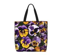 OAZCVBNN Pansy Perfection Stampa Elegante Tote Riutilizzabile Eco-Friendly Borsa da Viaggio Leggera Lavoro Casual Uso quotidiano