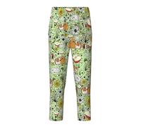OAZCVBNN Pantaloni traspiranti con stampa di porcellini d'India, festività natalizie, celebrazioni, donne e uomini, pigiama per famiglie, Nero , XS(5-6)