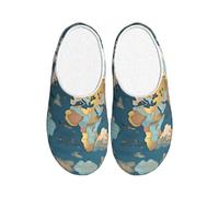 OAZCVBNN Pantofole lavabili anti pelucchi con stampa con mappa del mondo, per donne e uomini, comode e alla moda