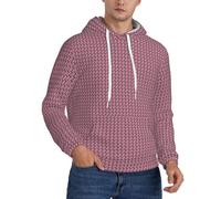 OAZCVBNN Paris Street Torre Eiffel rosa stampa floreale unisex moda pullover con cappuccio abbigliamento casual per attività all'aperto e campeggio, Nero , 3XL