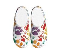 OAZCVBNN Paw Prints Art 1 Print Versatile Uso Anti Pilling Lavabile Pantofole per Donne Uomini Accoglienti Scarpe Eleganti