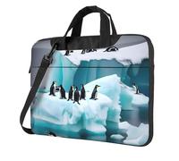 OAZCVBNN Penguins On The Iceberg Stampa Versatile Borsa per Laptop Elegante Custodia per Computer Portatile Con Borsa Messenger Spalla Valigetta Opzioni, Nero , 14 inch