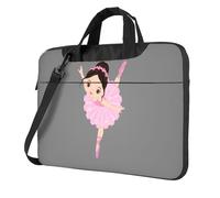 OAZCVBNN Piccola ballerina danzante stampa versatile borsa per laptop elegante custodia per laptop con tracolla a tracolla opzioni, Nero , 13 inch