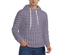 OAZCVBNN Pittura a olio Parigi Torre Eiffel Stampa Unisex Moda Pullover con Cappuccio Abbigliamento Casual Per Attività All'aperto E Campeggio, Nero , S